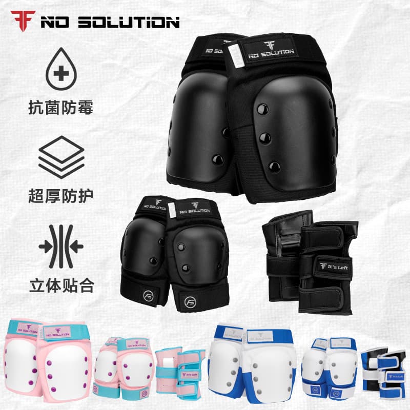 Conjunto de equipamentos de proteção básicos não resolvidos, profissionais, crianças, adultos, skate, patinação, ciclism
