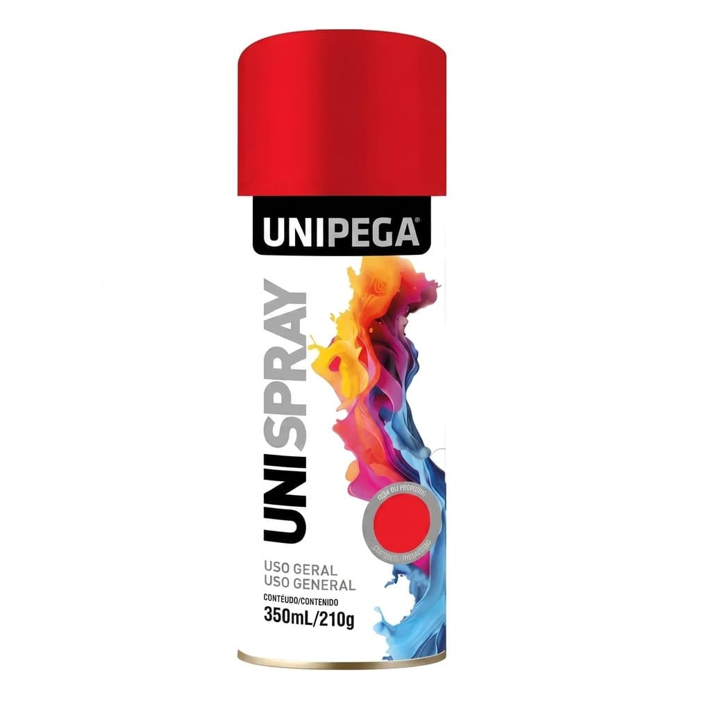 Tinta Spray Unipega Uso Geral Vermelho 350ml / 210g