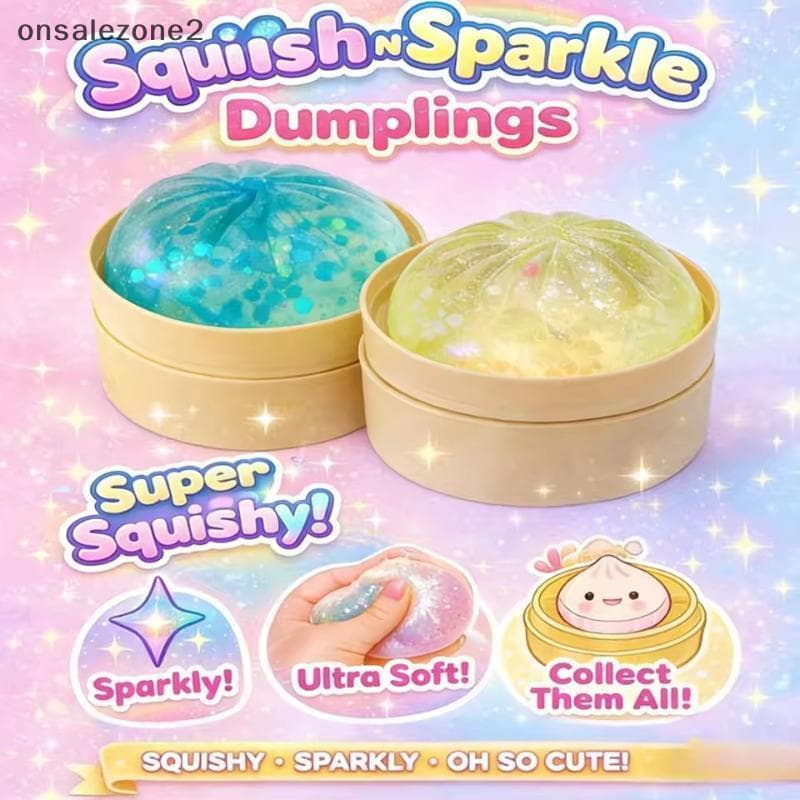 ONS Glitter Mochi Steamer Bun Alívio Do Estresse Macio Sensorial Brinquedo BPA Livre Seguro Para Crianças Jogar BR