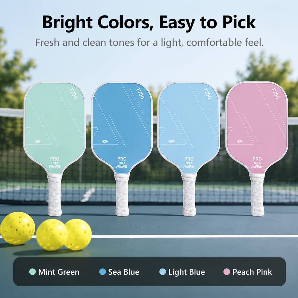 Raquete de pickleball de fibra de carbono conjunto de pickleball T700 pickleball selkirk imprensa quente uma peça