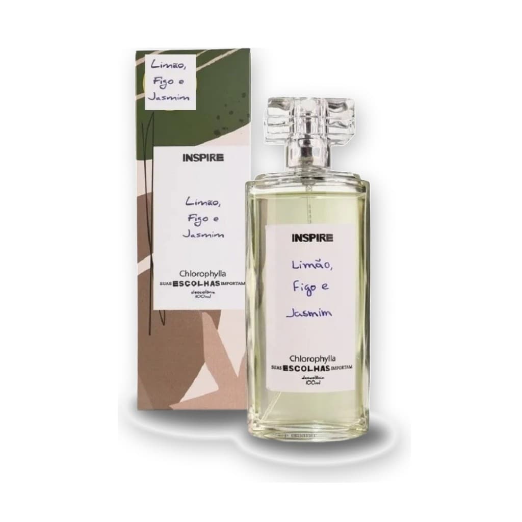 Deo Colonia Chlorophylla Inspire 100ml Perfurme Vegano Fragancia Limão Jasmin Figo Sutil e Elegante
