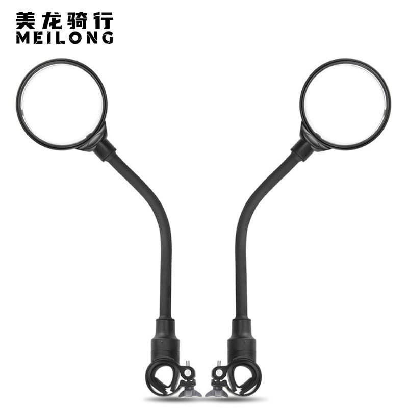 Meilong bicicleta espelho retrovisor ajuste de mangueira espelho retrovisor Mountain Bike espelho traseiro guiador