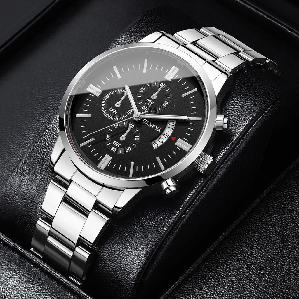 Moda Masculina Relógios De Negócios Calendário Luxo Relógio Quartzo Para Homem Relogio Masculino Montre Homme Sem Caixa