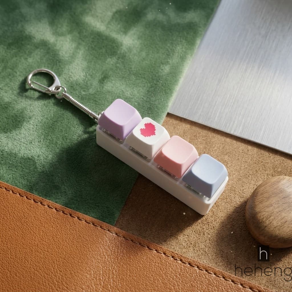 Brinquedo De Alívio De Estresse Para Testador De Teclado Mecânico De 4 Teclas Com Macaron E Chaveiro