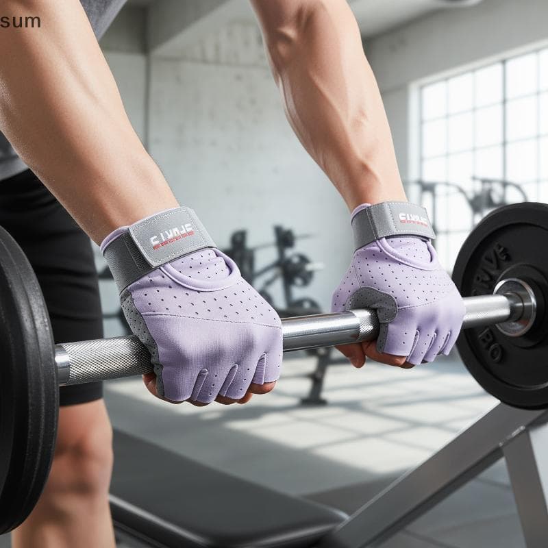 [sum] Luvas De Ginástica 1 Par De Treino Respiráveis Para Levantamento De Peso Com Aderência Aprimorada Ciclismo E Exerc