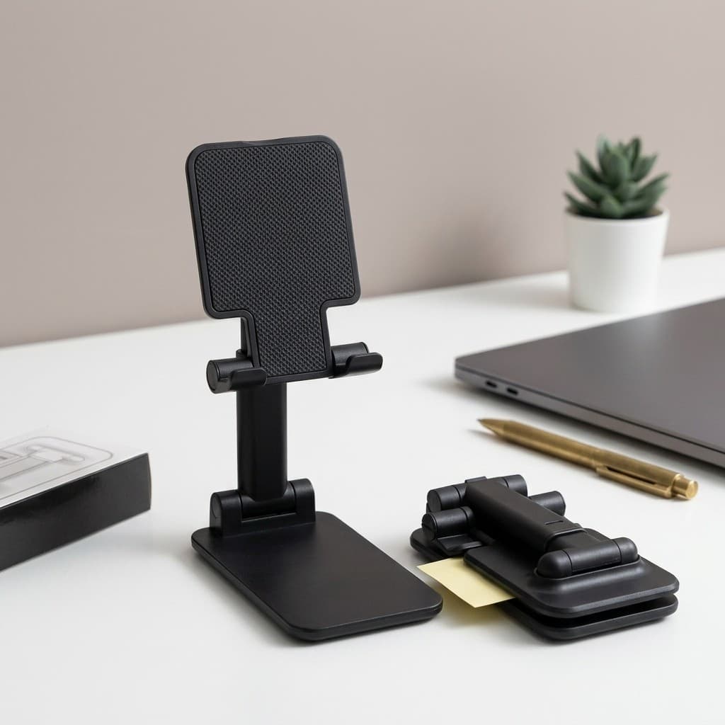 Suporte Para Celular E Tablet Em Mesa Com Regulagem Completa De Altura E Inclinação