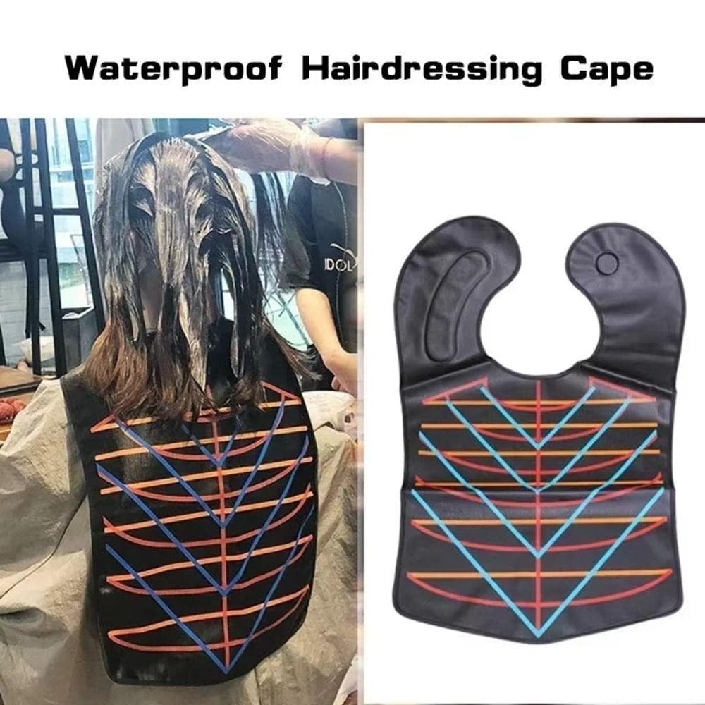 Capa Para Coloração De Cabelo , Xale Flexível À Prova D'água Tintura Avental Ajustável Corte De Barbeiro Com Fecho De Pe