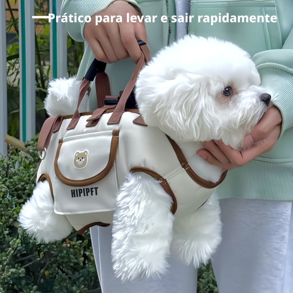 Bolsa de transporte para gatos e cães, mochila portátil respirável para animais de estimação, com alça de mão