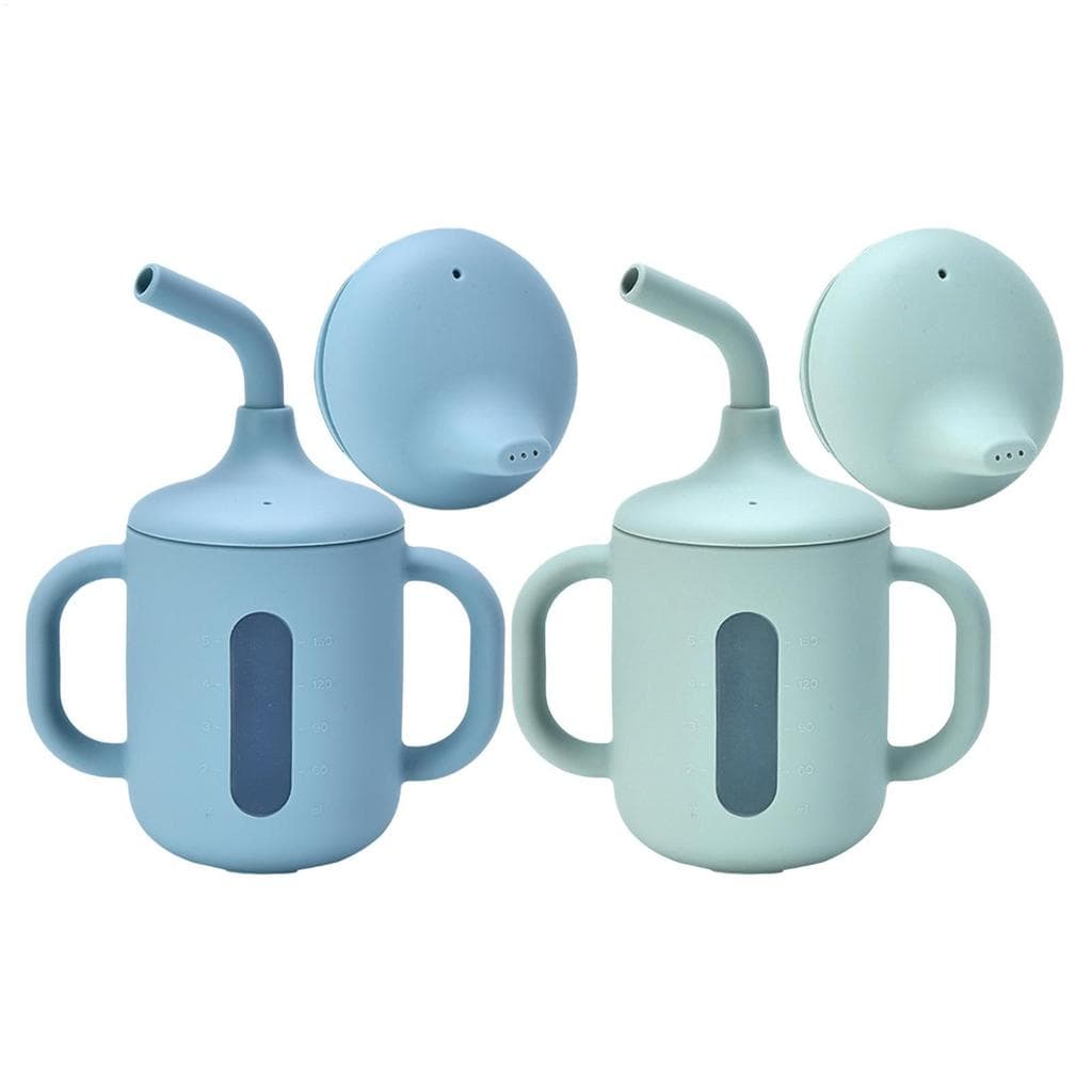 Copo Com Canudinho De Silicone Para Bebês , 150ml , Resistente A Vazamentos , De Palha Treinamento , Transição Crianças