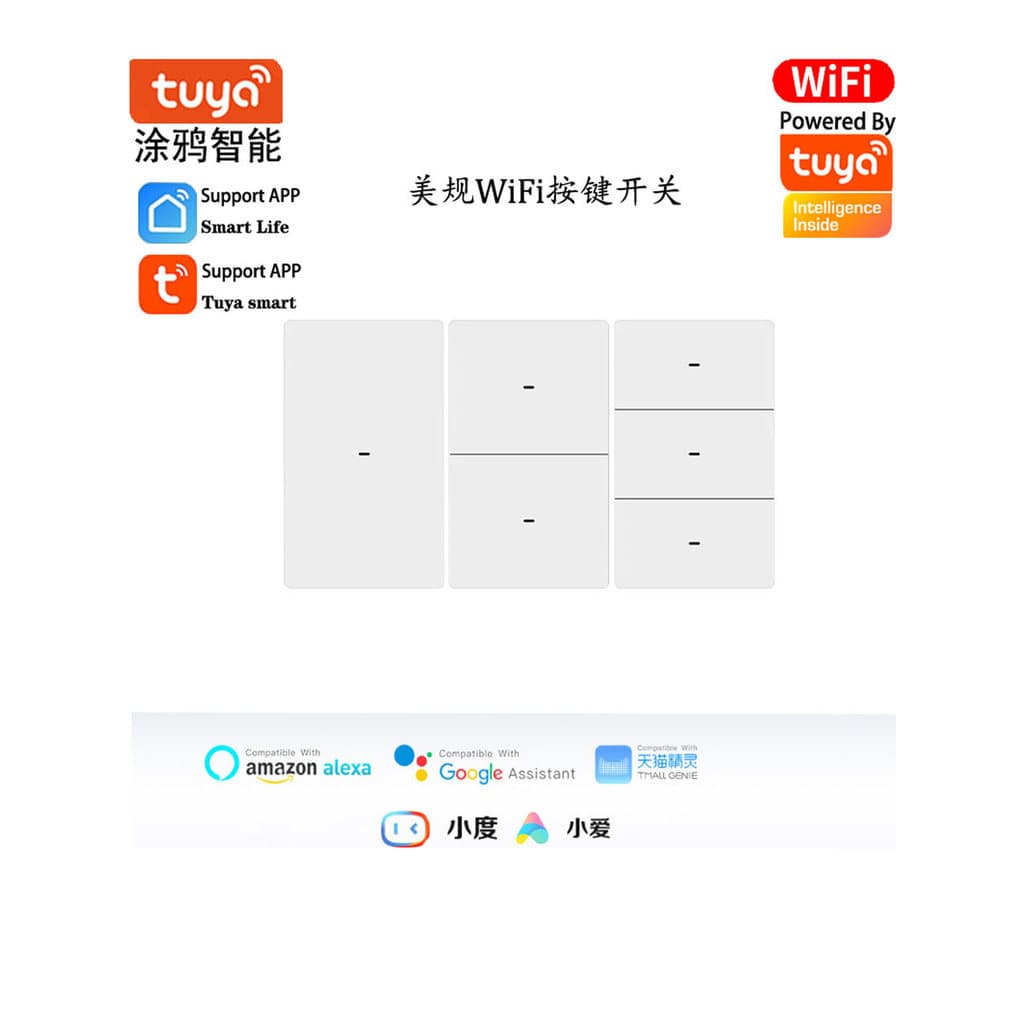 118 Tipo Botão Interruptor Graffiti Smart APP Temporização do telefone móvel GoogleHomeAlexa Alto-falante Controle de vo