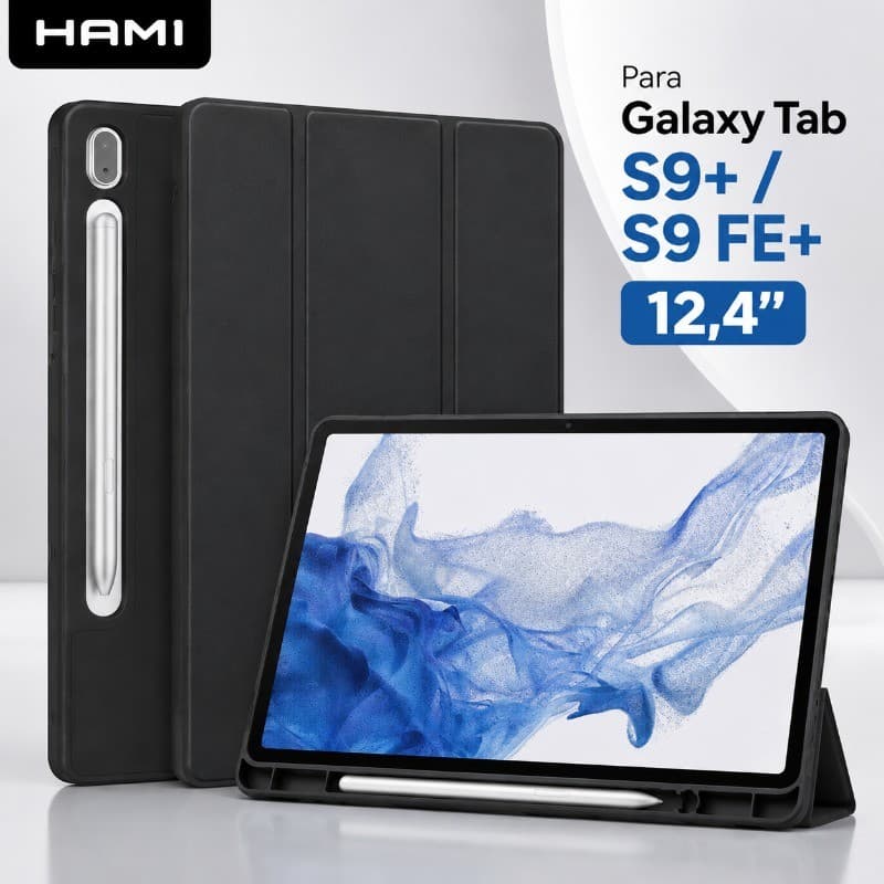Capa para Samsung Galaxy Tab S9plus / S9FE Plus 12.4” com Suporte S Pen Anti Impacto Sleep Wake
