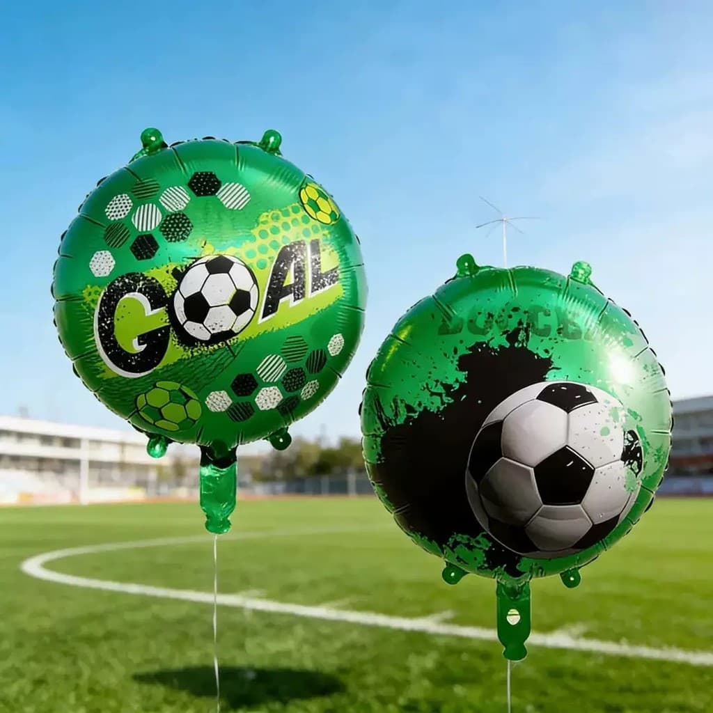 Balão de filme de alumínio para futebol, tema de futebol, decoração de festa, competição de futebol, atmosfera, decoraçã