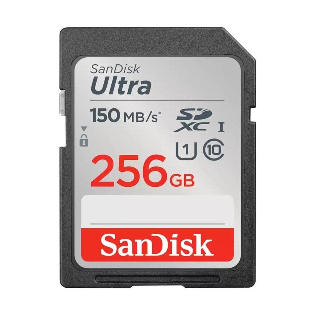 Cartão Sandisk Ultra SD 256GB SDHC e SDXC, Classe 10, Leitura até 150MB/s, SDSDUNC-256G-GN6IN