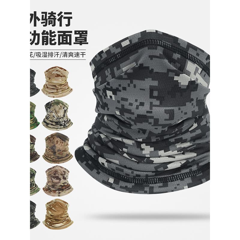 Ventilador militar ao ar livre camuflagem protetor solar babador de secagem rápida máscara de ciclismo ao ar livre camuf