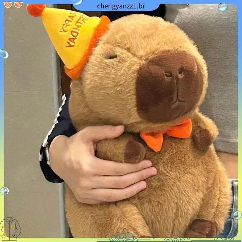 Super fofo Kabapila capivara boneca macio brinquedo de pelúcia menina presente de aniversário influenciador desenho anim