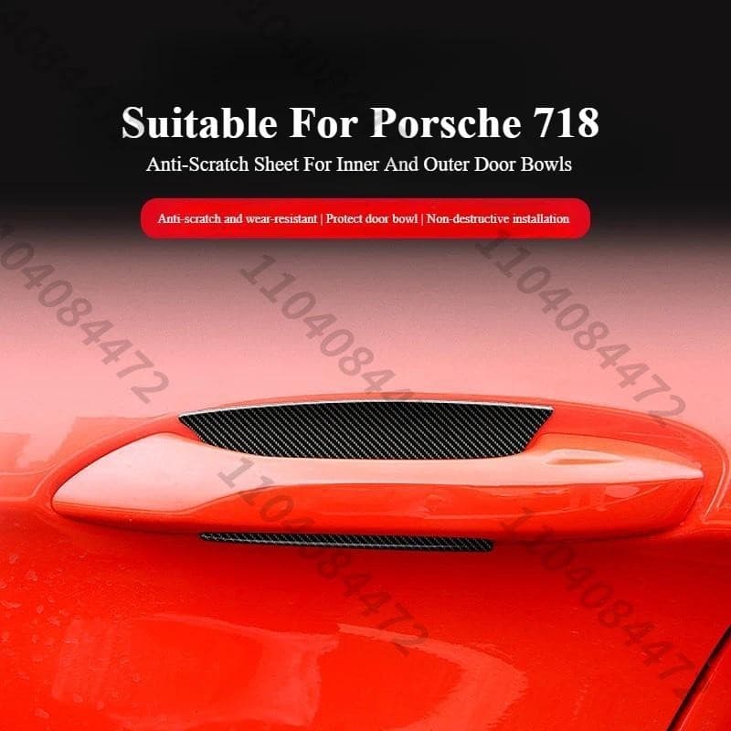 Maçaneta Da Porta Tigela Decoração Remendo Adesivos De Carro Para Porsche 2016-2022 718 982 Cayman GT4 Boxster GTS Peças