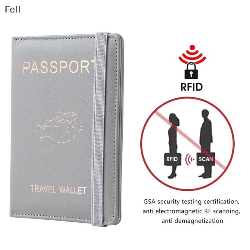 [Fel] Capa Para Porta-Passaporte À Prova D'água , Viagem , Couro PU , Carteira Cartão De Crédito , Livro De Fofo Mulhere