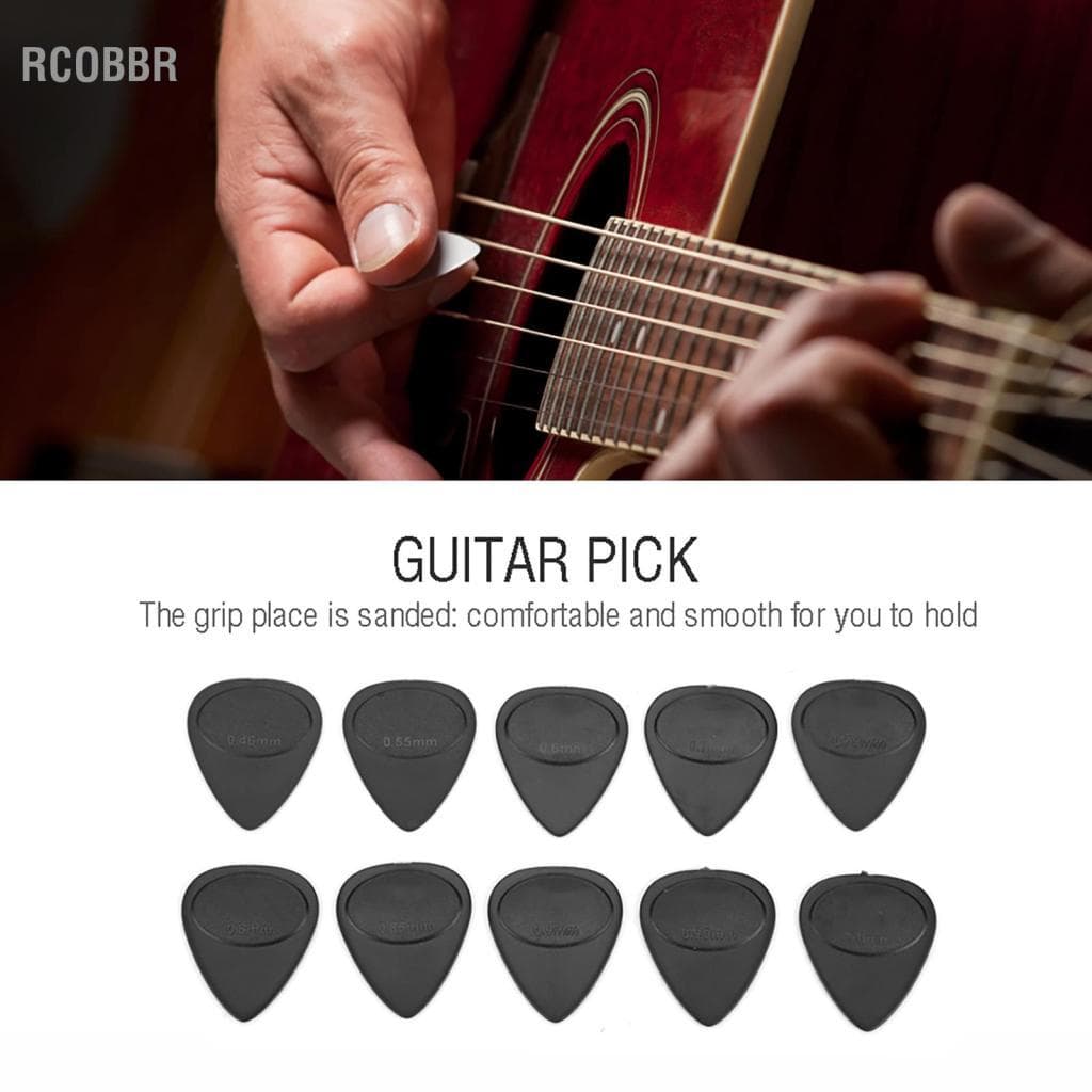 Rcobbr Conjunto de palhetas de guitarra Irfora 10 peças com punho confortável para músicos feito de material ABS
