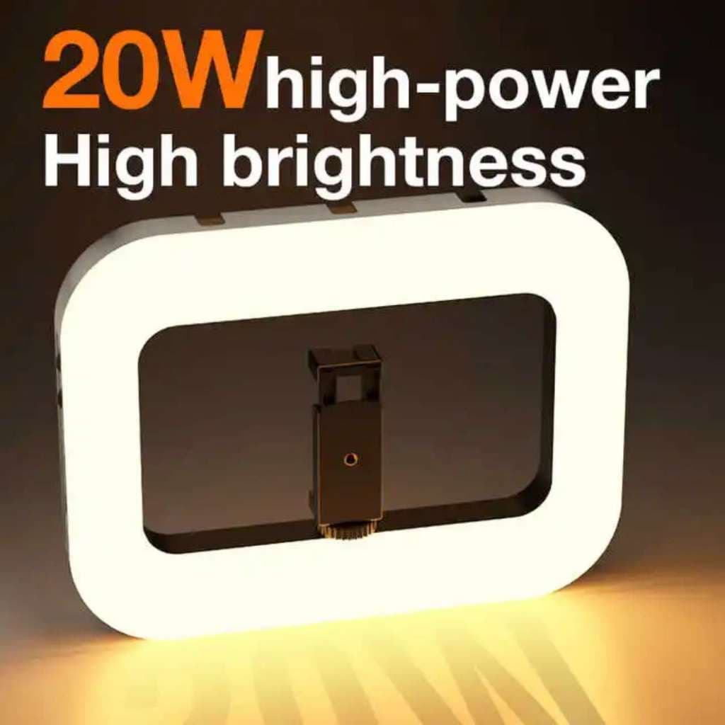 Ring Light Profissional 3000mAh – Ring Light Celular com Tripé Ring Light  20W 9H E30