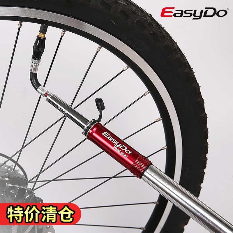 Easydo bomba de bicicleta Mountain Bike portátil Mini Inflator alta pressão liga alumínio basquete balão bomba