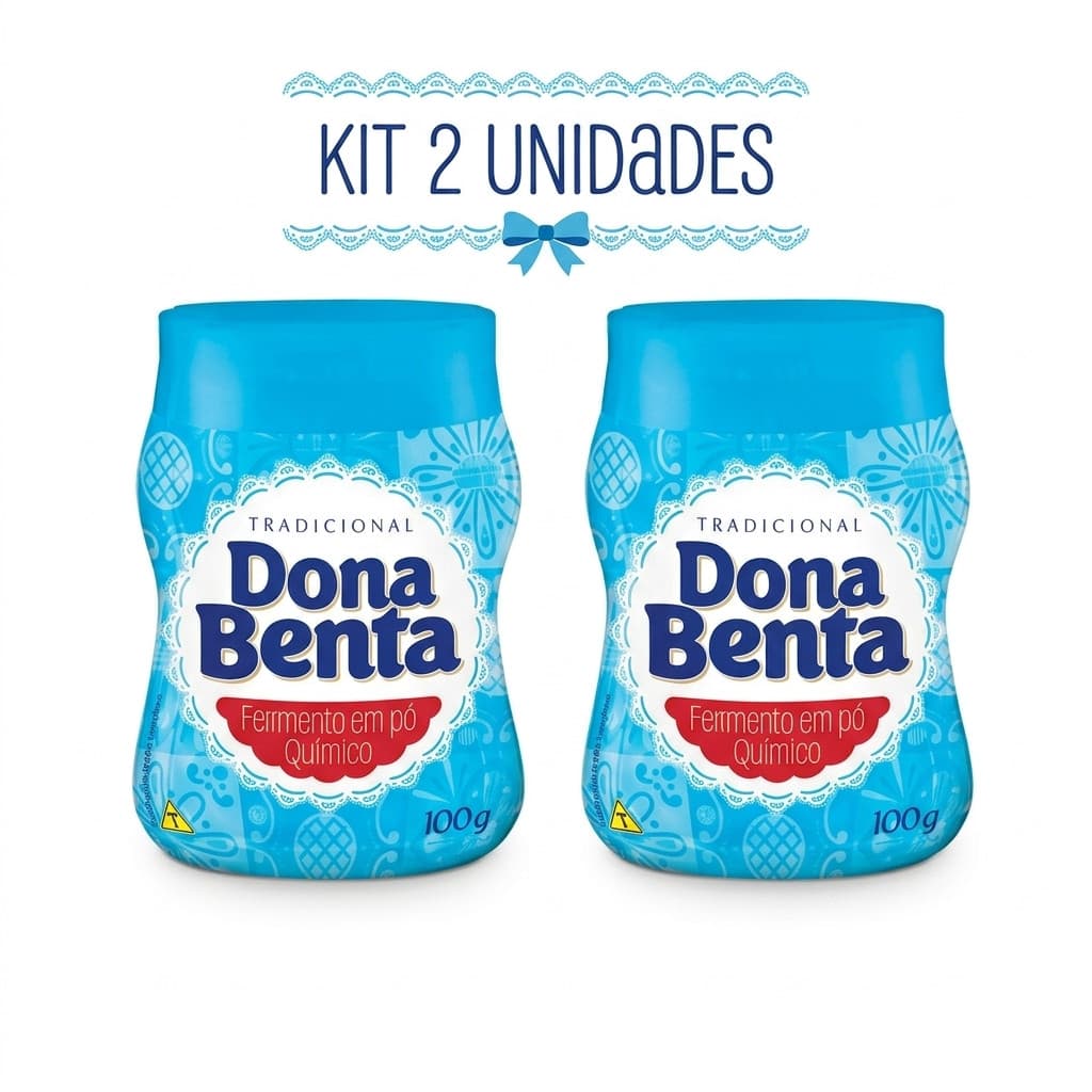 Kit 2 Fermento Químico Em Pó Dona Benta 100g Tradicional