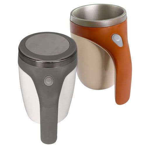 Caneca Mixer Inox Misturador Automático Elétrico Capacidade 380ml Prático Fácil Limpeza Café Chocolate