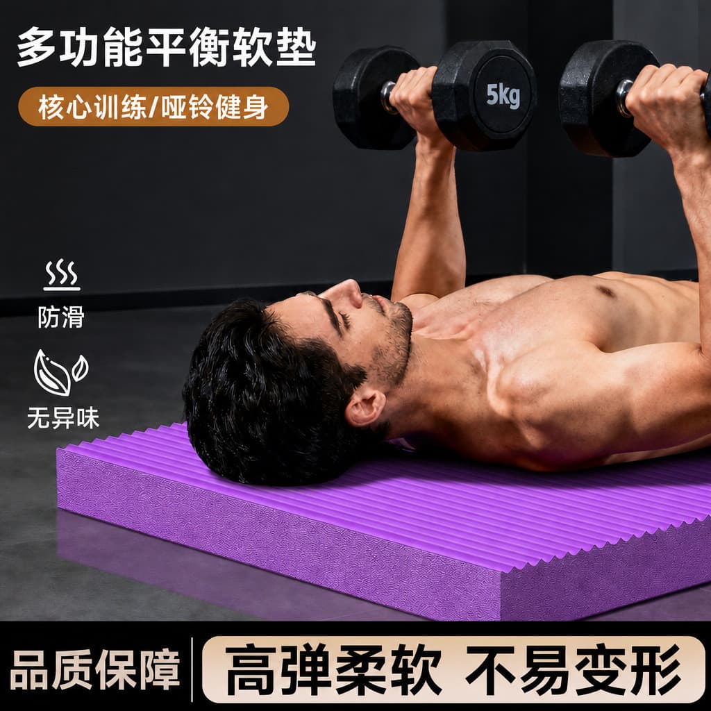 Multifuncional equilibrado tapete macio antiderrapante engrossado suporte plano núcleo treinamento de Fitness Yoga estei