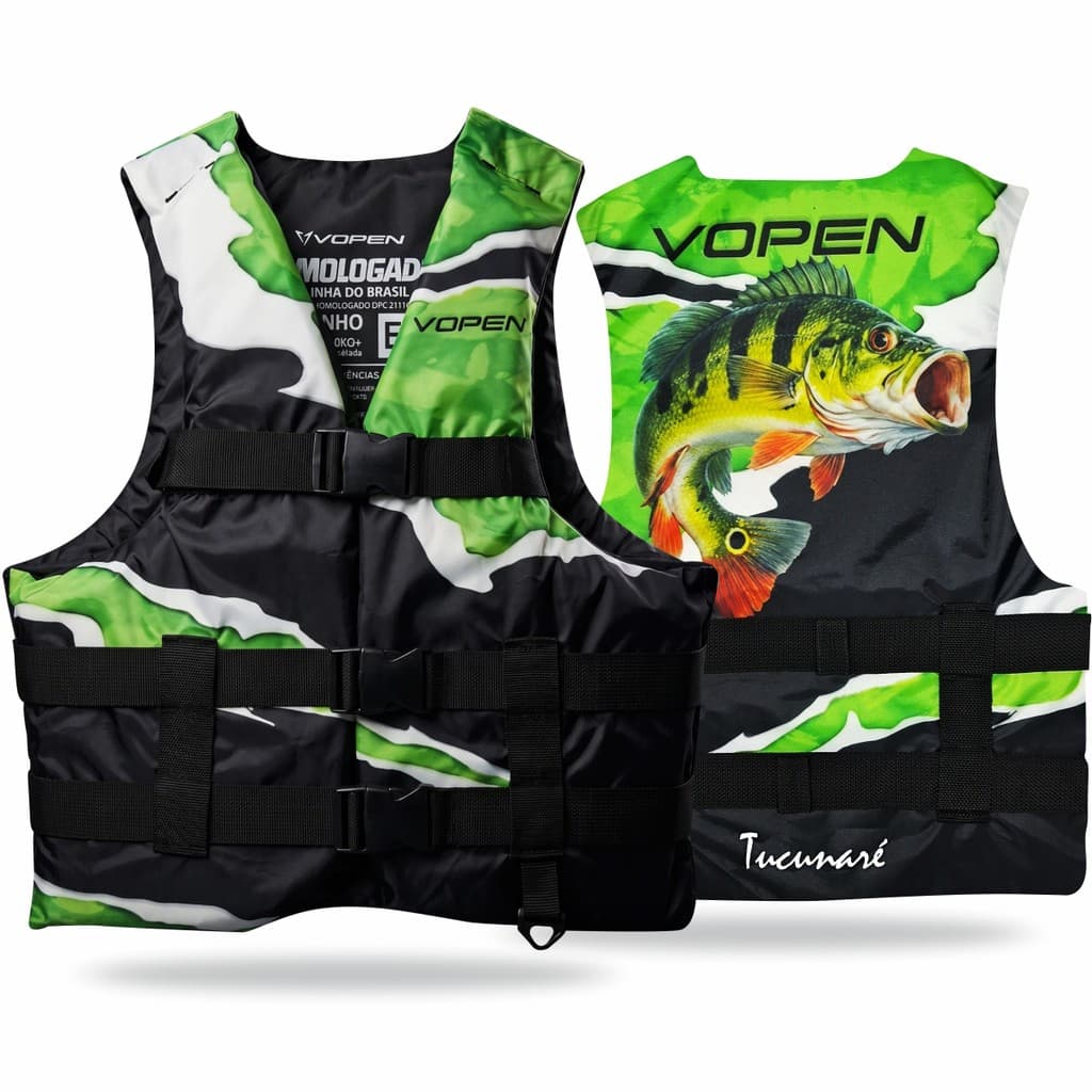 Colete Salva Vidas Homologado Nylon Fishing VP22F