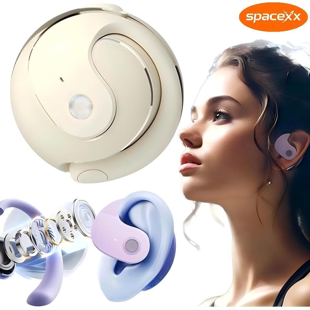 Fone de ouvido Ergonômico TWS Bluetooth Sem fio Suporte Orelha Pendurada Anti-queda-Spacexx