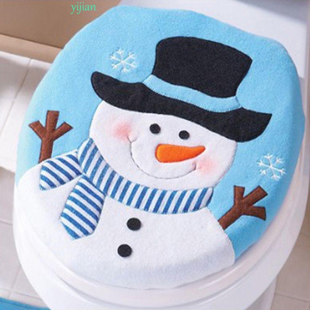YIJIAN Boneco De Neve Para Casa , Banheiro , Capa De Assento De Natal