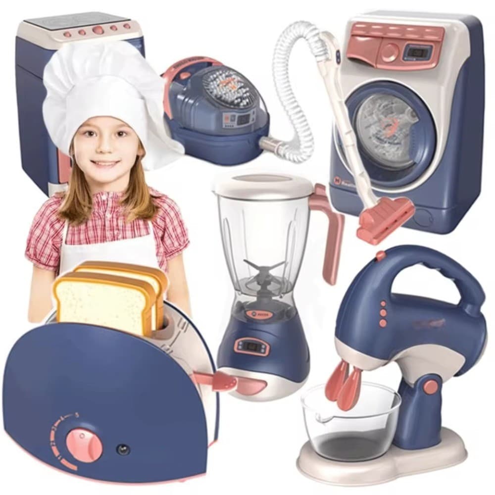 Engraçado Fingir Cozinha Jogar Brinquedos Aspirador De Pó Elétrico Vassoura Água Doméstico Espremedor Dispensador Máquin