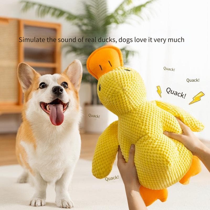 Brinquedo Para Cachorro De Pato Amarelo Estridente , Resistente À Mordida , Limpeza Dos Dentes , Molar , Auto-Play , Alí
