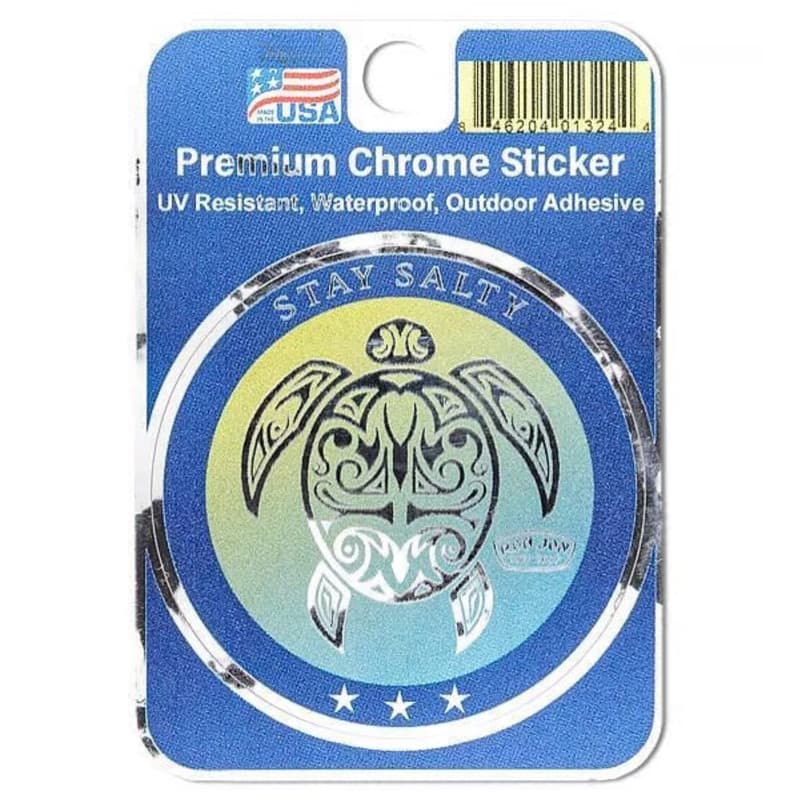 Adesivo Ron Jon Turtle Chrome Adesivo Cromado Ron Jon Tartaruga Stay Salty Original Importado 5,7 cm