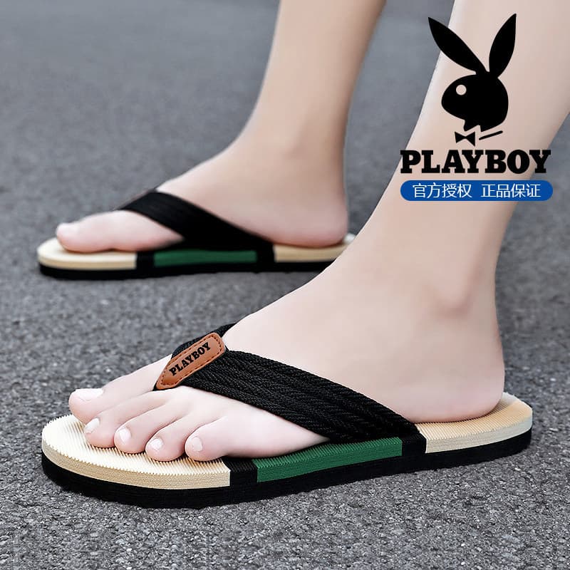 Playboy chinelos masculinos 2026 verão novo estilo ao ar livre Casual chinelos masculinos sapatos de praia