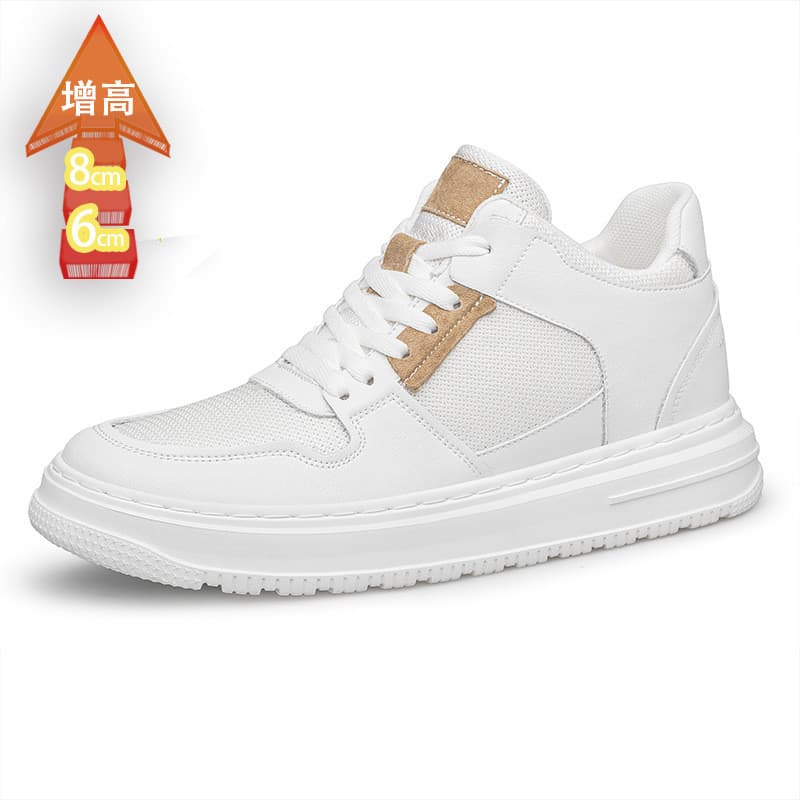 Invisível interior aumentando 8CM oco sapatos masculinos primavera novo estilo masculino pequeno branco tênis masculino