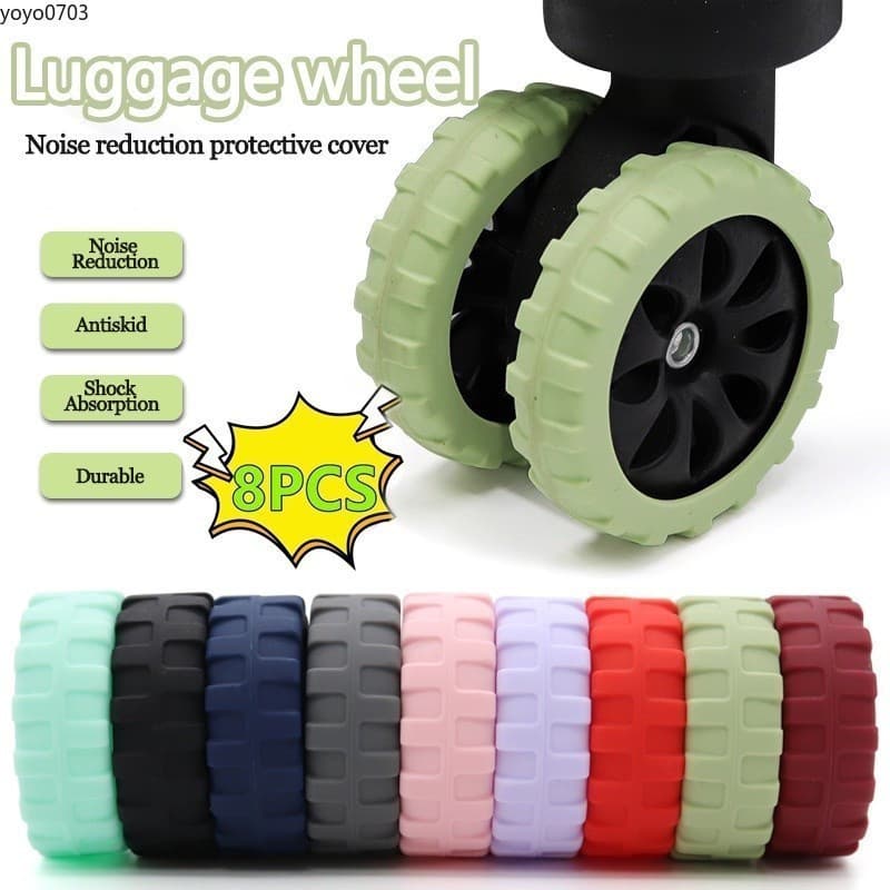 [COD] 8PCS Capa Protetora De Rodas De Bagagem Silicone Manga De Rodízio Silenciosa Universal Reduz O Ruído Para Kits De