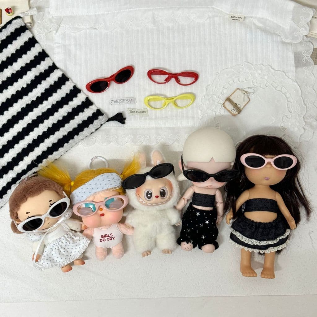 Óculos De Sol Zsiga Cat Eye Comprimento 9cm Crybaby Batata Boneca Trocando Acessórios
