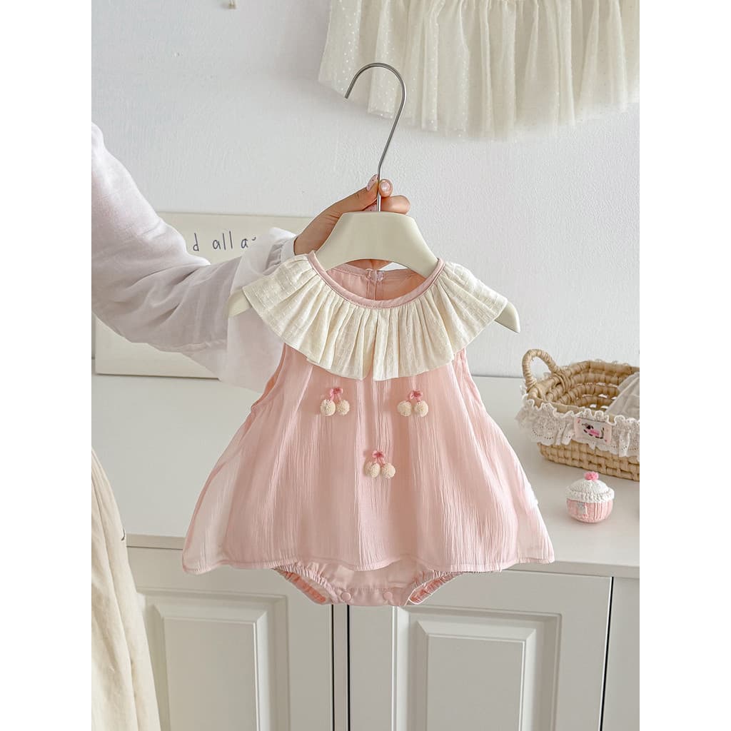 Bebê bebê roupas de verão fino roupas recém-nascidos bebê menina macacão verão macacão princesa triângulo macacão moda