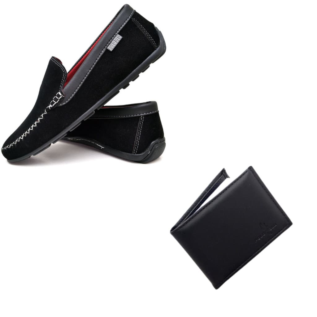 Mocassim Masculino Casual em Camurça com Brinde Carteira