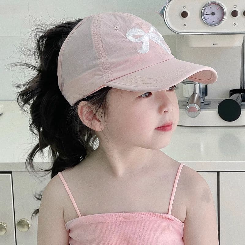 Crianças chapéu meninas boné de pico estilo verão vazio topo chapéu de sol menina chapéu de sol bebê verão fino boné de