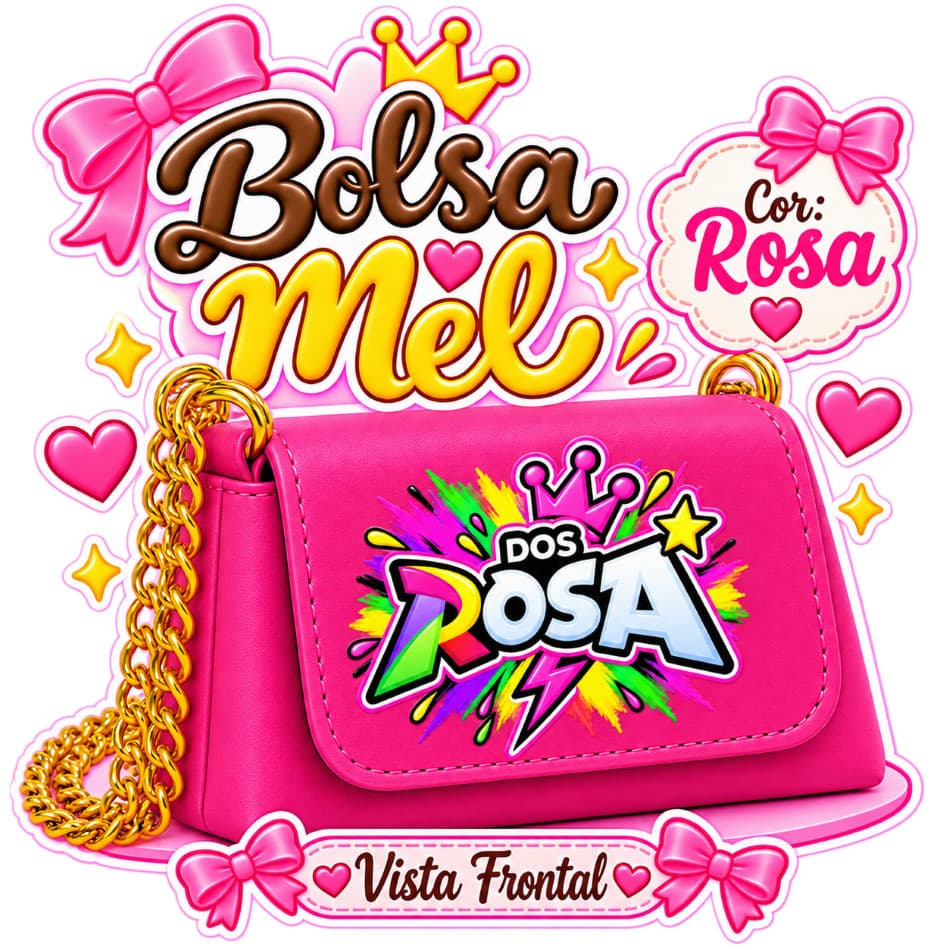 BOLSA LANÇAMENTO BOLSINHA DOS ROSA INFANTIL ESPECIAL KIDS DIA DAS CRIANÇAS