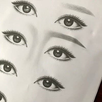 Conjunto de prática de tatuagem Sketchbook desenho papel estilo coreano sobrancelha desenho sobrancelha cor beleza à pro