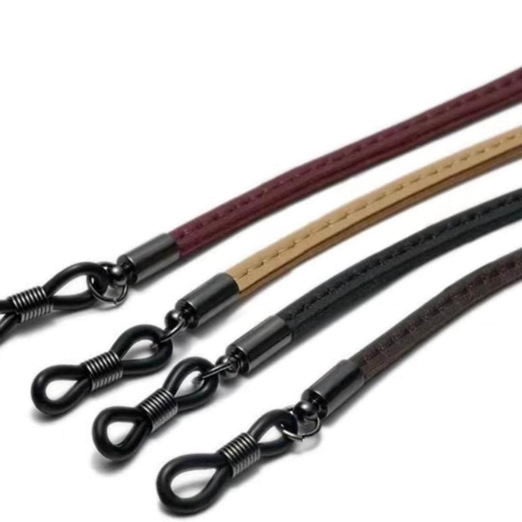 Óculos japoneses corrente Halter Retro couro do plutônio sol olho corda máscara feminino masculino cordão Anti-deslizame