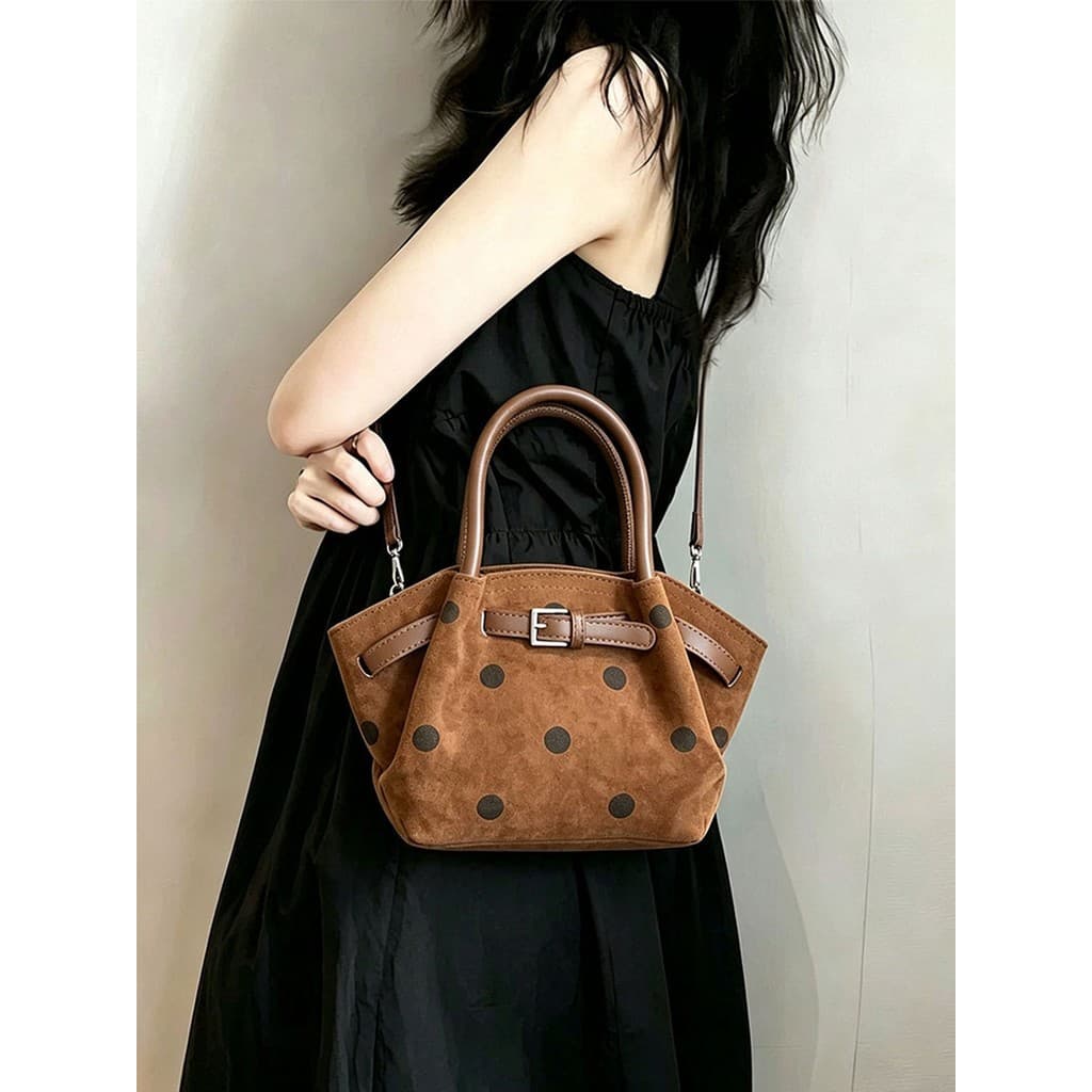 Retro Polka Dot nicho Design balde saco senhoras 2026 novo estilo High-End Super quente requintado ombro saco do mensage