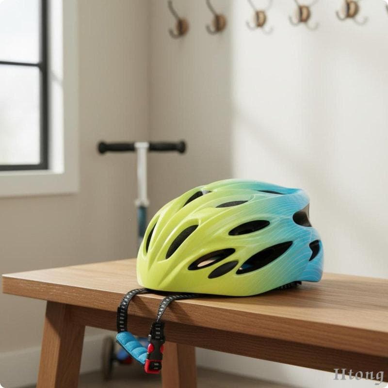 [Htong] Capacete De Bicicleta Infantil Ajustável Ventilado Para Mountain Bike , Ciclismo De Estrada E Patinação