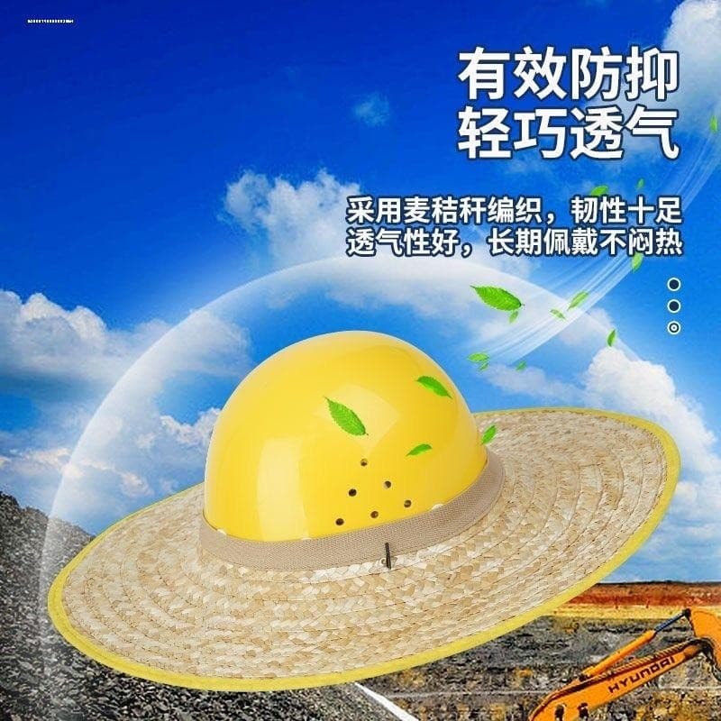 Coloque-o no capacete de segurança superior vazio chapéu de palha masculino canteiro de obras construção protetor solar