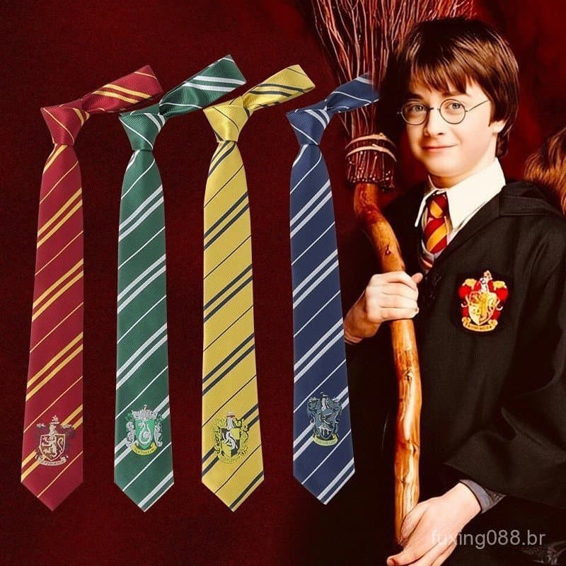 Harry Potter Tie Hogwarts Snake Academy Slytherin JK Preppy Style DK Tie Unisex Acessórios Unisexo Decoração