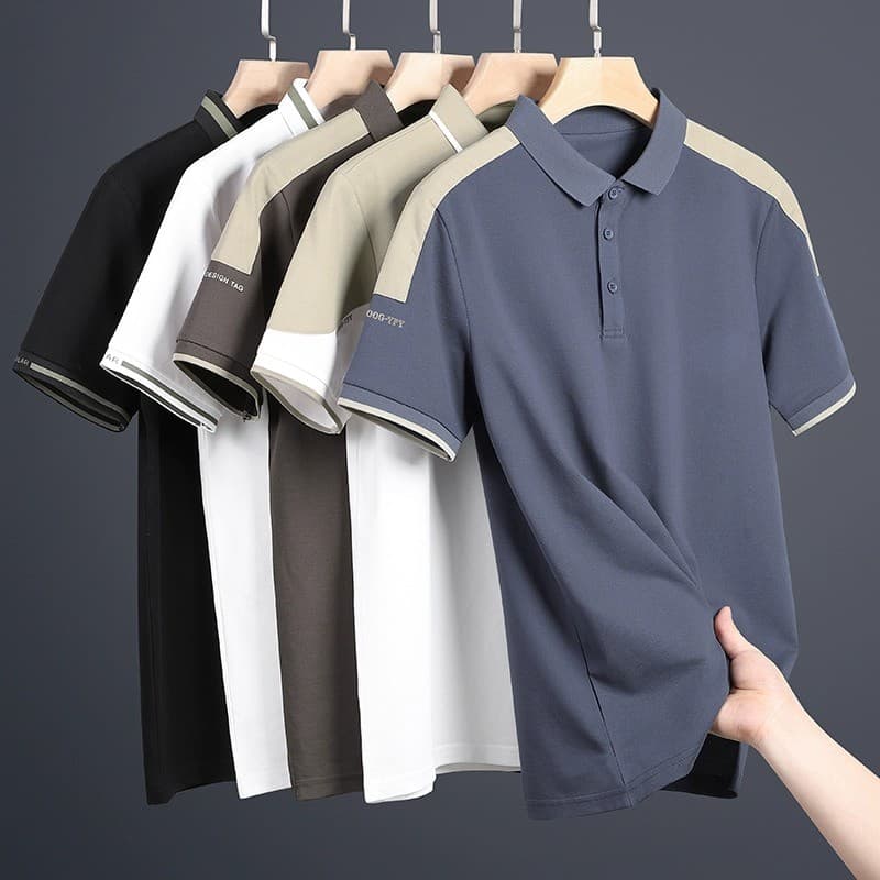 Camiseta de manga curta masculina All-Match Paul POLO camisa masculina manga curta verão juventude negócios Casual lapel