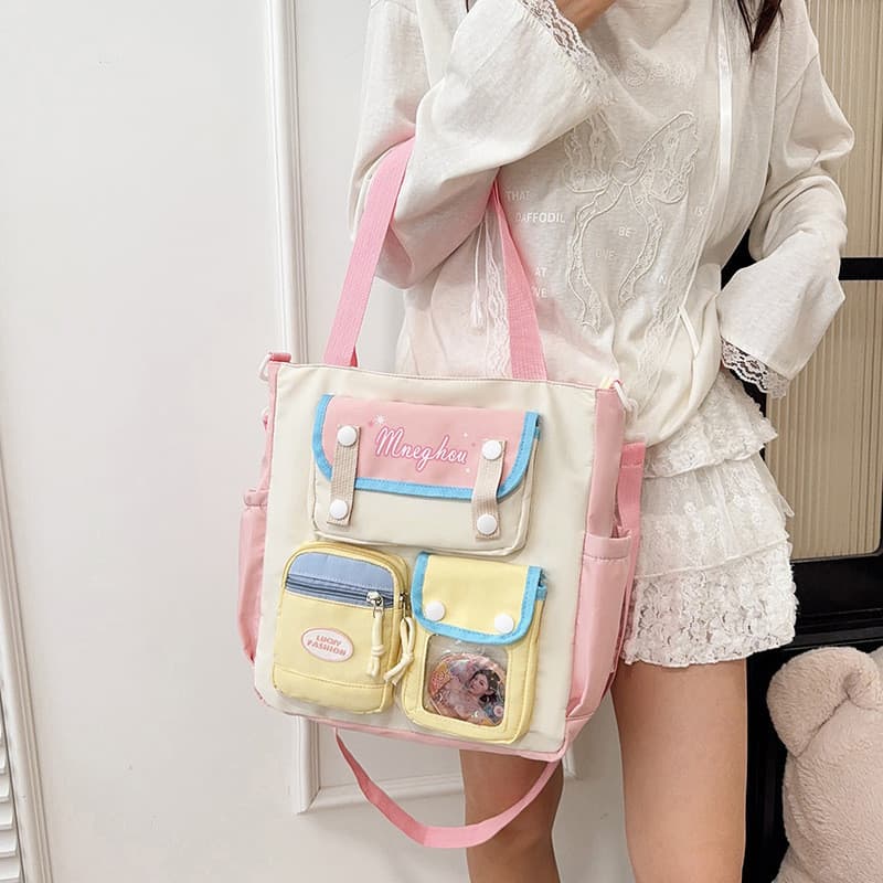 Atacado Novo Estilo De Alta Capacidade Universitário Mochila Estudante Bonito Multi Camada Escola B