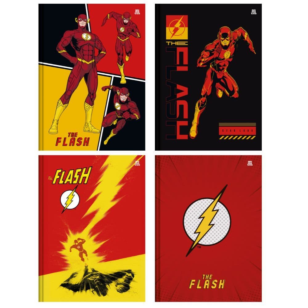 Caderno Brochura 1/4 Flash 80 Folhas Capa Sortida Animativa